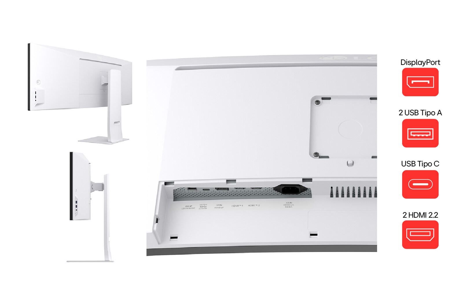 Entradas monitor LG UltraWide Dual 